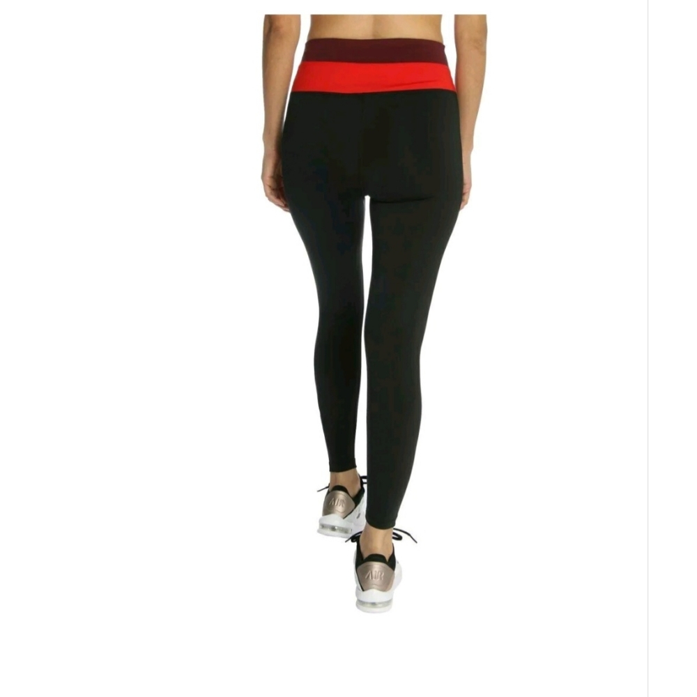 Nike Power Women’s Black/Red/Wine 7/8 Training Tights (BV5737-010) Size SMALL - Picture 2 of 4